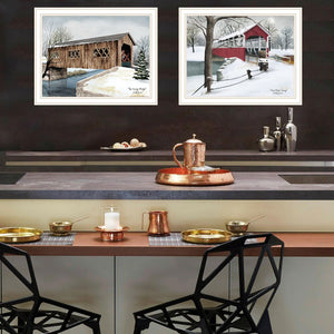 English Elm Trendy Decor 4u Billy Jacobs Winter Bridges Two Panel Framed Art Set for Walls B067P254123