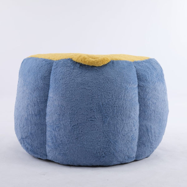 English Elm Oversized Multicolor Faux Fur Bean Bag Sofa – Cozy Lounger With Shredded Foam, No Assembly Needed! W3723P375714-GIGA