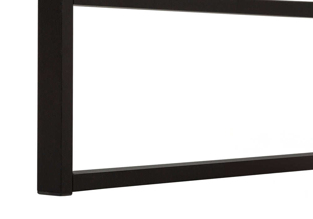 English Elm Computer Desk: Sleek 48" Contemporary Workstation With Beige Laminate & Black Metal Frame For Home Office B2710P219881
