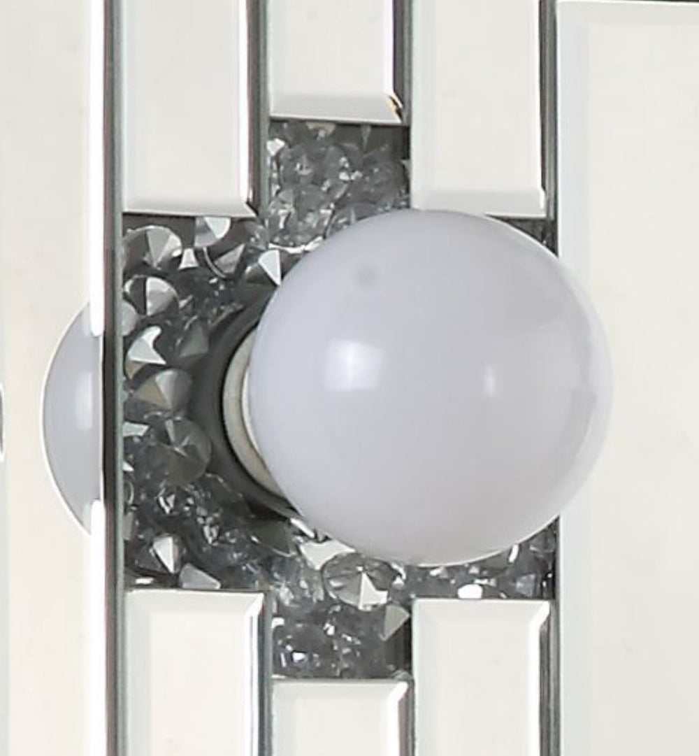 English Elm Noralie Hollywood Glam Vanity Mirror with Faux Diamond Inlay and Mdf Frame B2726P448759