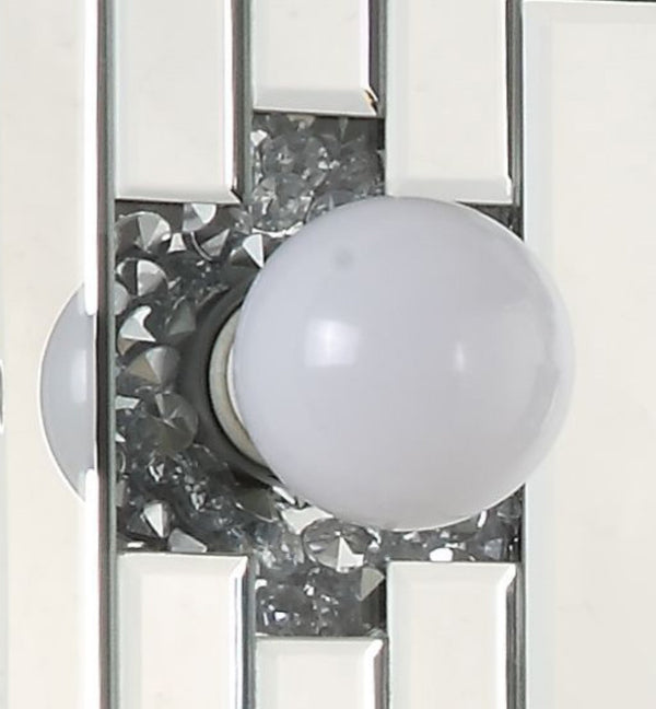 English Elm Noralie Hollywood Glam Vanity Mirror with Faux Diamond Inlay and Mdf Frame B2726P448759