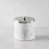 Croscill Corsica Glam/Luxury Silver Marbled Resin Jar CC71-0042 Silver