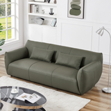 English Elm Ashcroft Furniture - Hughes Olive Green Leather Sofa