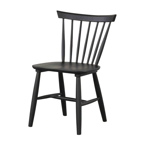 English Elm Mid-Century Upholstered Side Chair Pair with Rubberwood Frame, Curved Backrest and Cozy Seat Cushioning Black 23 L x 23 W x 28 H B2741P406731