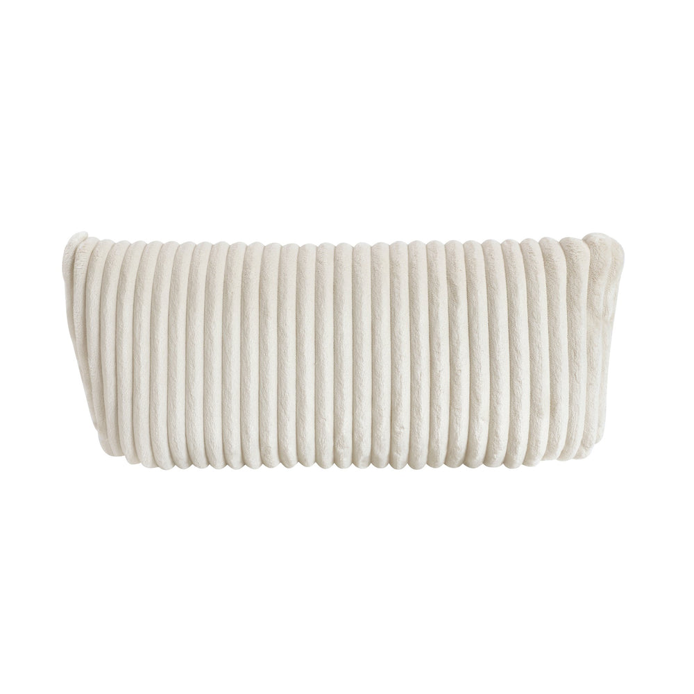 English Elm Beige Corduroy Reclining Swivel Glider Chair with 360° Rotation, Plush Cushioning & Smooth Motion B011P383305