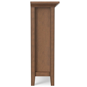 English Elm Redmond Solid Wood Entryway Cabinet with Drawers Shelves and Aged Brown Finish B136P436042