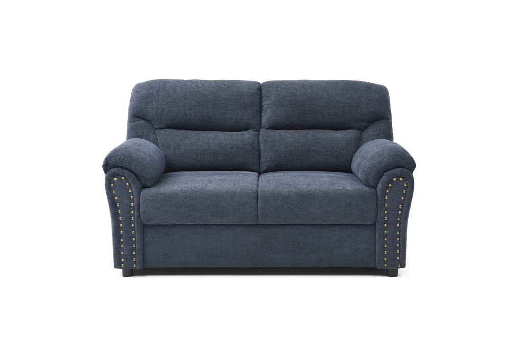 English Elm Hamilton Love Seat with Chenille Upholstery, Nailhead Trim and Pillow Arms for Classic Comfort Blue 33 L x 61 W x 23 H B078P349531
