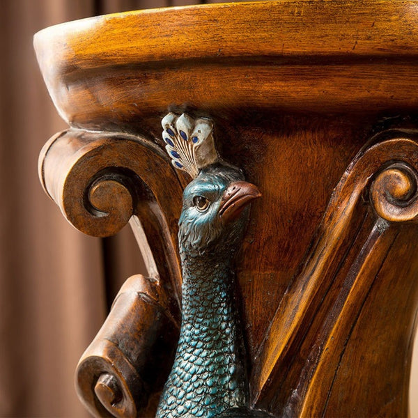 English Elm 33" Resin Fairy Floral Relief Column Pedestal Romantic Plant Stand Entryway Accent W5709P462890