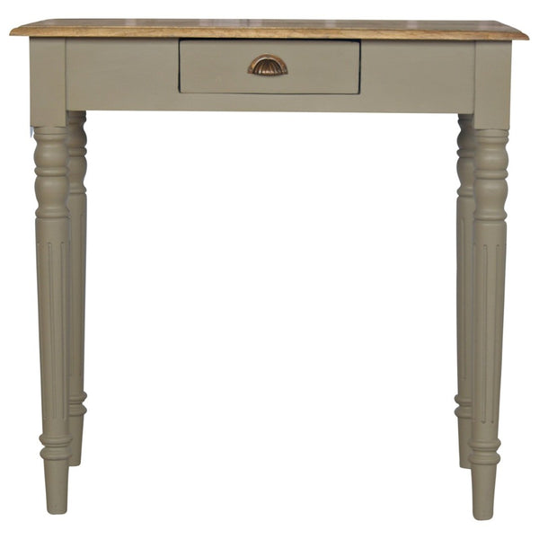 English Elm Solid Wood Handcrafted Writing Desk - Vintage French-Inspired Design With Durable Storage Solutions B182P280765-GIGA