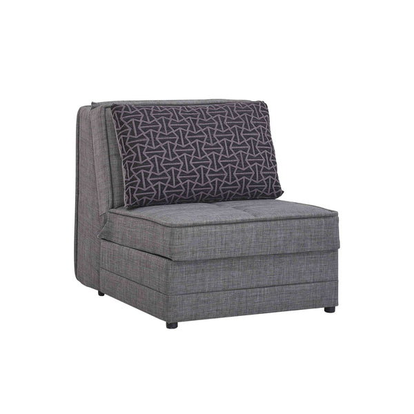 English Elm PrimeNest Spacea Convertible Upholstered Armchair with Storage, Chenille Fabric, Sleeper & Durable Frame Gray B030P305111