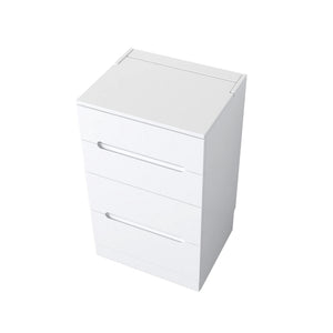 English Elm 3 3-in-1 Vanity Desk with Lighted Flip Mirror, Compact Corner Makeup Table with Storage Drawers and Glass Top W331P265782