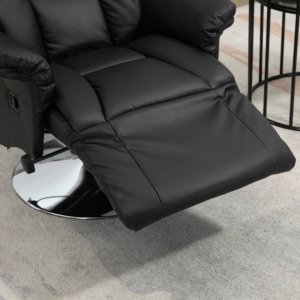 English Elm Homcom Manual Recliner Chair With 360° Swivel, Adjustable Footrest & Padded Arms For Ultimate Comfort W2225P217435