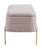 Lebreton Storage Bench Oatmeal Beige 110082 Zuo Modern