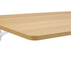 English Elm Wall Mounted Fold Down Wooden Desk Space Saving Floating Surface for Any Room W3875P434768