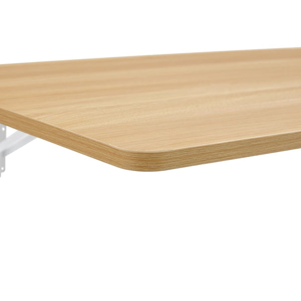 English Elm Wall Mounted Fold Down Wooden Desk Space Saving Floating Surface for Any Room W3875P434768