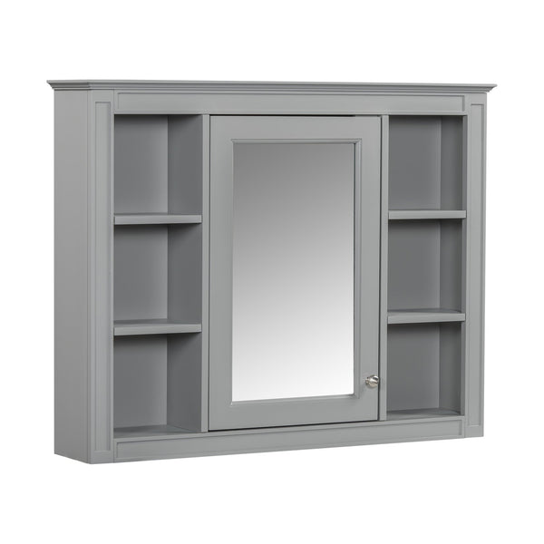 English Elm 36'' Modern Bathroom Vanity With Medicine Cabinet, Soft-Close Doors, 4 Drawers & Ceramic Sink Set SW000134AAE-1