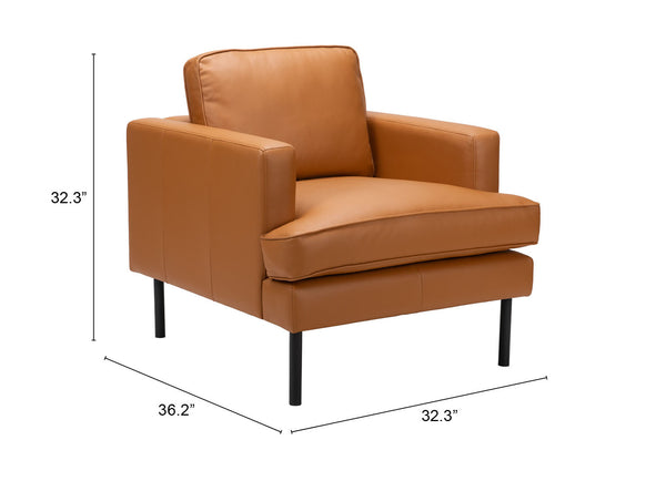 Decade Armchair Brown 109902 Zuo Modern