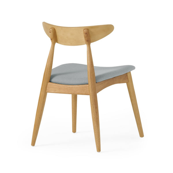 English Elm 5-piece Mid-century Rubberwood Dining Set with Upholstered Chairs for Kitchen or Room Beige+Natural,White Oak N759S003002B