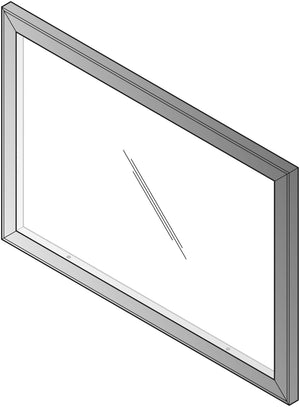 OSP Home Furnishings Napa Tempered Glass Modesty Panel for Modern Office Desks with Polished Clear Finish NAP-200