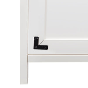 English Elm 2 Drawer Farmhouse File Cabinet with Lock for Home Office – Rustic Charm, Secure Storage, Spacious Organization White W331P272379