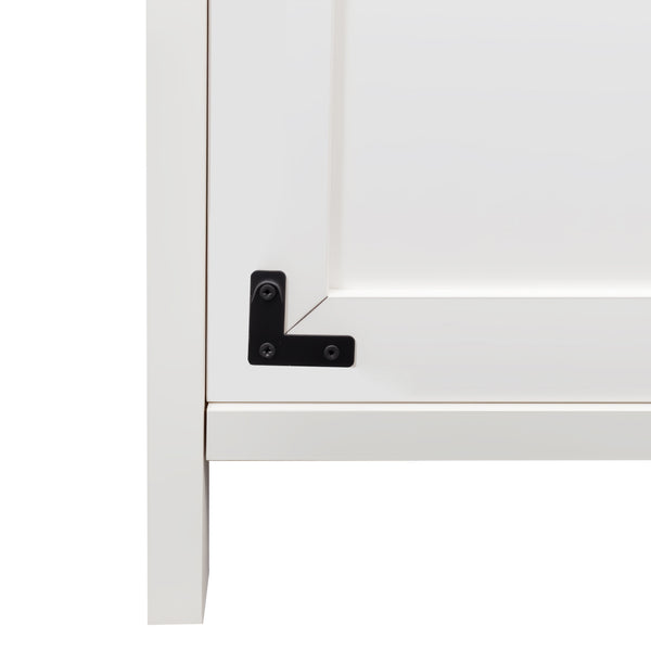 English Elm 2 Drawer Farmhouse File Cabinet with Lock for Home Office – Rustic Charm, Secure Storage, Spacious Organization White W331P272379