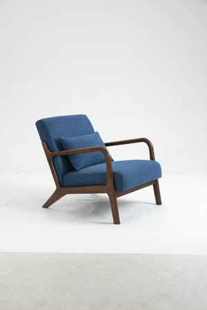 English Elm Mid Century Modern Accent Chair - Plush Velvet Upholstered Armchair For Living Room & Bedroom Decor W2530P327487