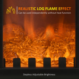 English Elm Homcom Electric Fireplace Stove - 22" Freestanding Heater With 3-Sided Flame, Adjustable Heat & Safety W2225P229702