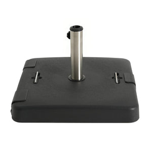 English Elm Malden Square Concrete Filled Resin Patio Umbrella Base with Wheels for Outdoor Use N775P407239B