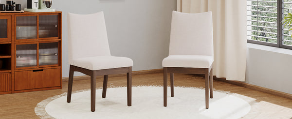 English Elm Christopher Knight Home® - Dining Chair Set Of 2 - Mid-Century Modern Upholstered Seats With Rubberwood Frame For Comfort 59460.00LBE