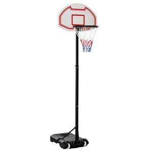 English Elm Soozier Adjustable Basketball Hoop System with Shatterproof Backboard and Rolling Base W2225P229430
