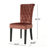 Christopher Knight Home® - Noble House - Venetian Tufted Blush velvet Dining Chair