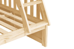 English Elm Bunk Bed Twin Over Full Solid Pine Frame with Guard Rails for Youth Bedroom B011S02436