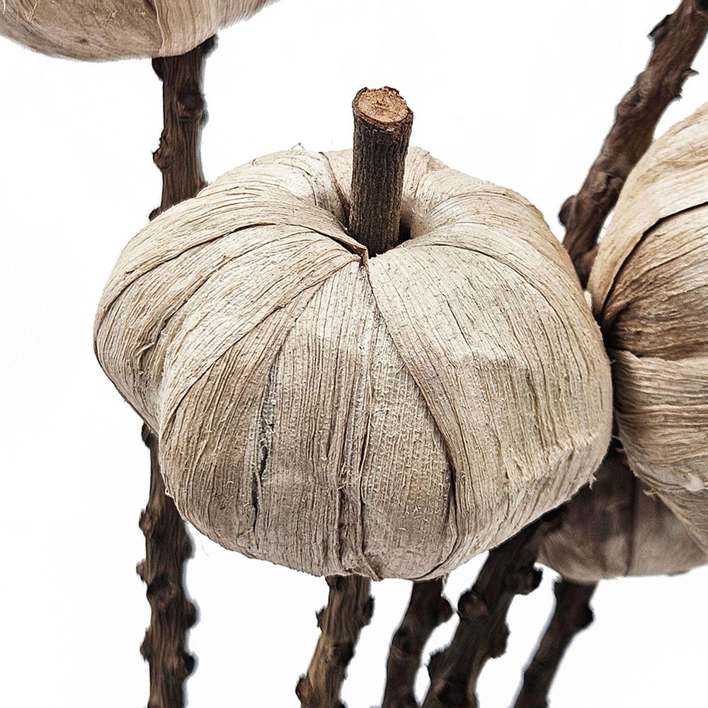 English Elm Set of 12 23.5" Pumpkin Pod Twig Stems, 5PCS/Bunch Rustic Artificial Fall Decor for Crafts and Events W2078P361071