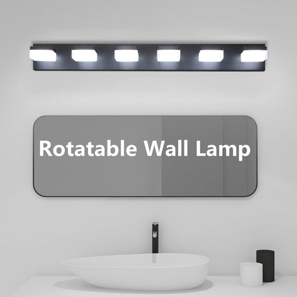 English Elm Modern 6-Light Black Led Vanity Fixture - Perfect For Bathrooms, Dressing Areas & Makeup Stations! W2312P374908