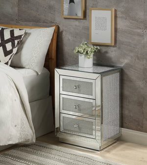 English Elm Noralie Mirrored Accent Table With Faux Diamonds - Glamorous Storage Solution For Any Room B2726P243248