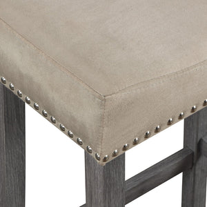 OSP Home Furnishings Celina 5-Piece Counter Height Set Antique Grey/Lt Grey