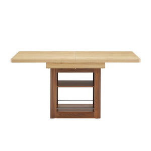 English Elm Only Extendable Dining Tabletop Foldout Surface for Compact Apartment and Kitchen Spaces Wood W1151P411353