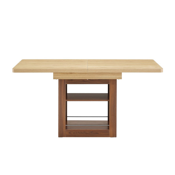 English Elm Only Extendable Dining Tabletop Foldout Surface for Compact Apartment and Kitchen Spaces Wood W1151P411353