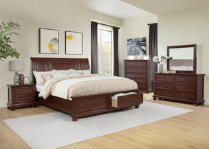 English Elm Contemporary Five Drawer Tall Chest Two Tone Veneer Bun Feet Bedroom Storage B2741P457650