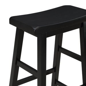 OSP Home Furnishings Tulsa 29" Saddle Stool - Set of 2 Black