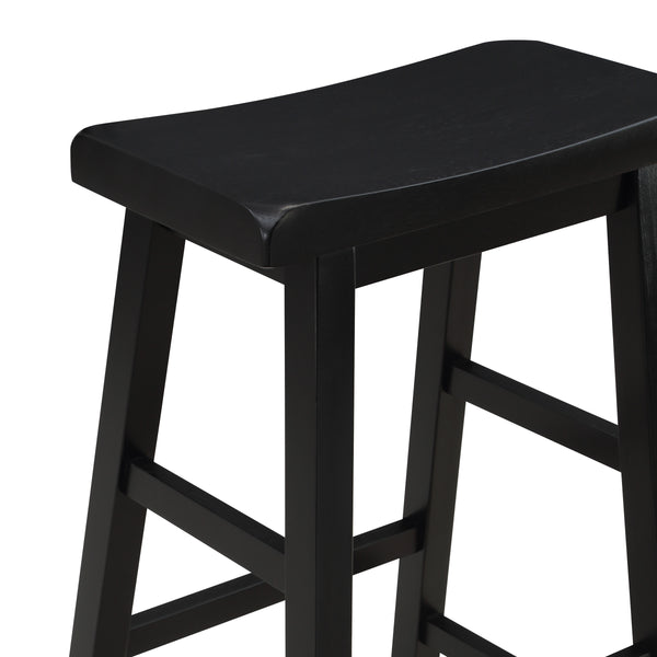 OSP Home Furnishings Tulsa 29" Saddle Stool - Set of 2 Black