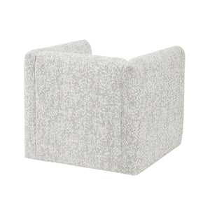 English Elm Modern Swivel Chair Beige Jacquard Upholstery with Plush Pillow 360° Rotation Plywood Frame Comfort - No Assembly Required, 33"x31.5"x30" B011P315600