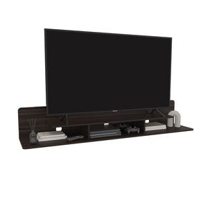 English Elm Marquis Floating TV Stand Walnut Finish — Modern Wall-Mount Media Console with Open Shelves, Compact Storage B070P374512