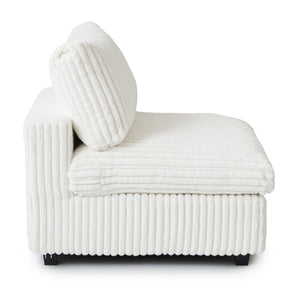 English Elm Pixel Modern Modular Sofa - Versatile Beige Corduroy L-Shaped Sectional For Cozy Living Spaces B341S00034-GIGA