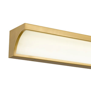 English Elm 24-inches Brushed Nickel Led Vanity Bar with Silk Glass Diffuser for Bath Mirrors B370P444043