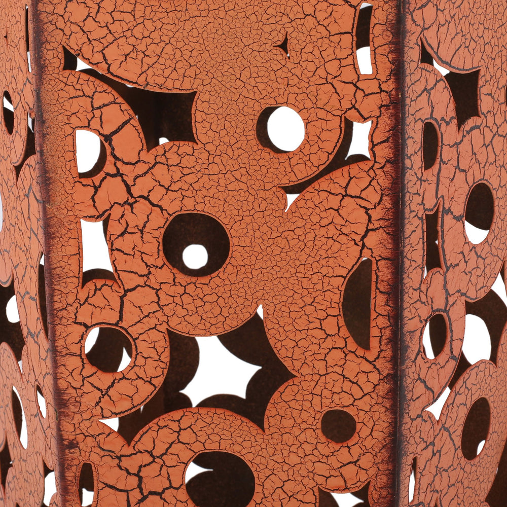 English Elm Christopher Knight Home® - SELVA Accent Table Set of 2 with Fleur-de-Lis Ironwork, Powder-Coated Outdoor/Indoor Stylish Pair Orange 57303.00ORG