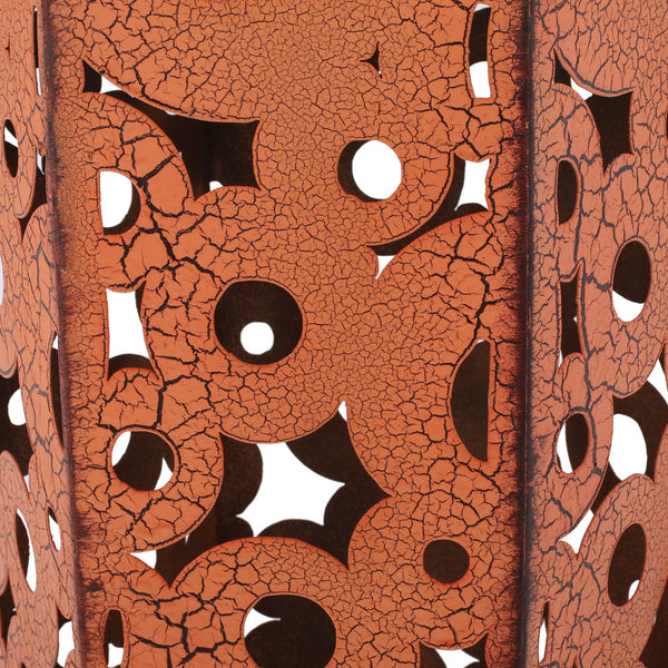 English Elm Christopher Knight Home® - SELVA Accent Table Set of 2 with Fleur-de-Lis Ironwork, Powder-Coated Outdoor/Indoor Stylish Pair Orange 57303.00ORG