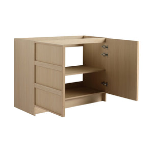 English Elm 42" Freestanding Bathroom Vanity Plywood Build Soft-close Doors Dune Oak Finish W999P392896