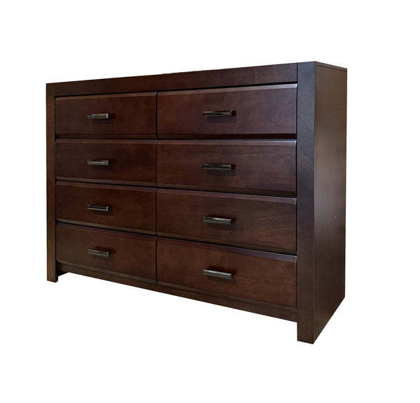 English Elm Oberreit 8-Drawer Walnut Finish Dresser with Felt-Lined Top Drawer, Smooth Glide, Timeless Craftsmanship B2726P261242