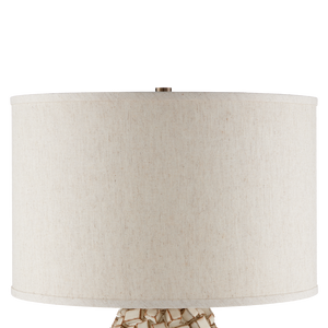 Sugar Cube Ivory Table Lamp - Handcrafted Ceramic Design with Textured Glaze for Unique Decor
